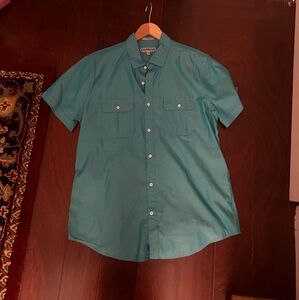 Express Men's button-down short-sleeved dress shirt size L NWT